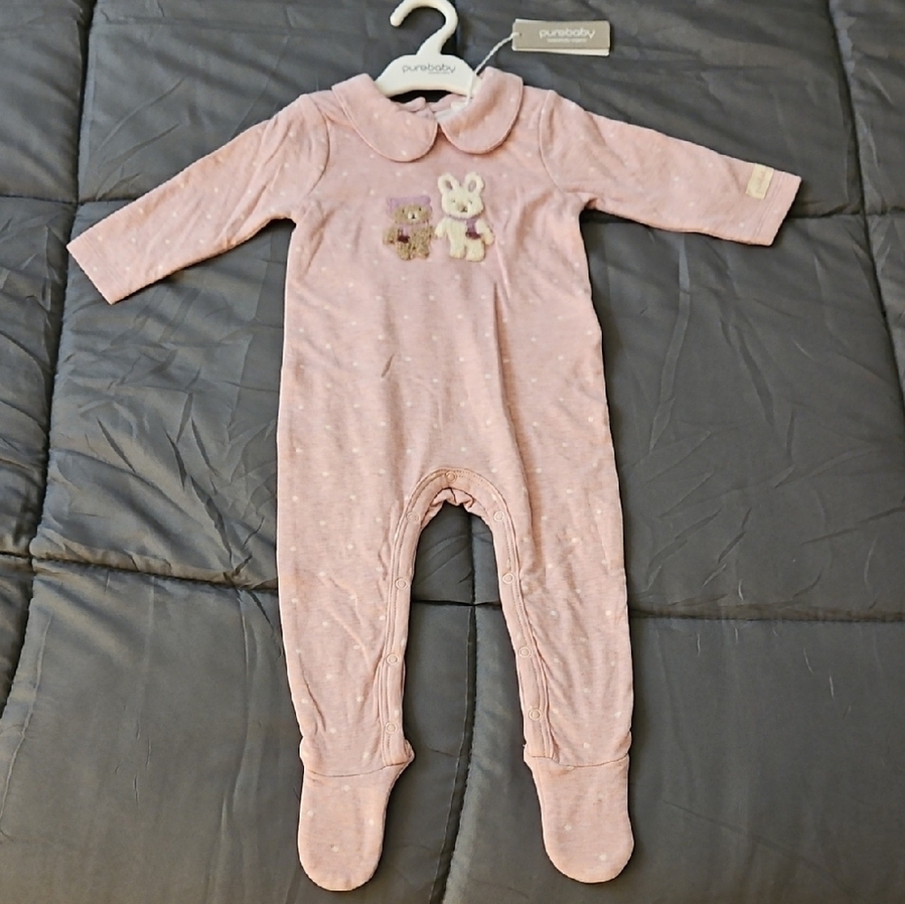 Purebaby Baby Girls Mini Spot Onesie - Picture 13 of 15